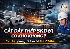 Cắt dây thép SKD61 có khó không? Giải pháp gia công chính xác tại Phúc Vinh