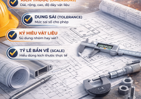 Đọc bản vẽ kỹ thuật trong gia công nhôm sắt – Những điều cần hiểu rõ trước khi sản xuất