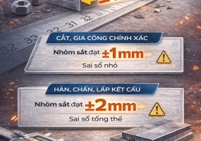 Dung sai trong gia công nhôm và sắt là bao nhiêu?