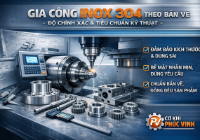 Gia công inox 304 theo bản vẽ – Độ chính xác và tiêu chuẩn kỹ thuật