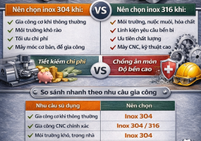 Chọn inox 304 hay inox 316? Gia công đúng là tiết kiệm cả đống tiền