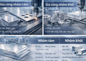 Gia công nhôm tấm và nhôm khối khác nhau thế nào?