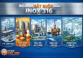 Ngành nào bắt buộc phải sử dụng inox 316 thay vì inox 304?