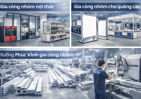 Gia công nhôm cho ngành nội thất & quảng cáo – Giải pháp bền đẹp, linh hoạt