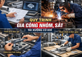 Quy trình gia công nhôm, sắt tại xưởng cơ khí đạt chuẩn kỹ thuật