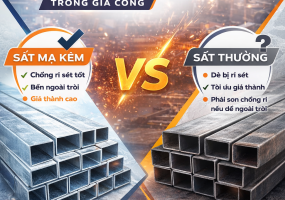So sánh sắt mạ kẽm và sắt thường trong gia công – Nên chọn loại nào?
