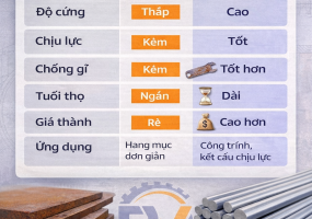 Sắt, thép khác nhau thế nào trong gia công cơ khí?