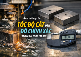 Ảnh hưởng của tốc độ cắt đến độ chính xác trong gia công cắt dây