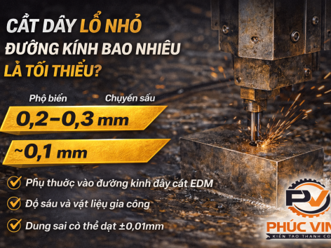 Cắt Dây Lỗ Nhỏ Đường Kính Bao Nhiêu Là Tối Thiểu?