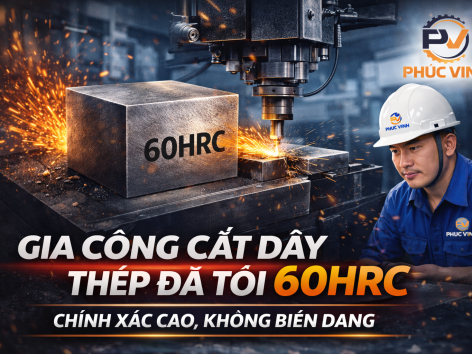 Gia công cắt dây thép đã tôi 60HRC – Giải pháp chính xác cho vật liệu siêu cứng