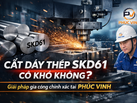 Cắt dây thép SKD61 có khó không? Giải pháp gia công chính xác tại Phúc Vinh