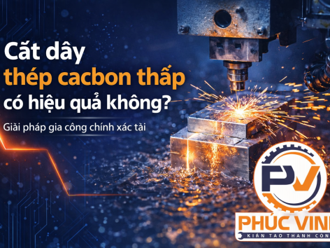 Cắt dây thép cacbon thấp có hiệu quả không? Giải pháp gia công chính xác tại Phúc Vinh