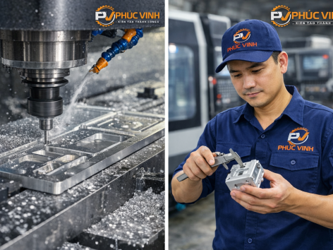 Gia công nhôm CNC chính xác theo bản vẽ – Đúng kích thước, đúng yêu cầu kỹ thuật