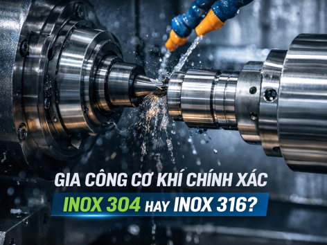 Gia công cơ khí chính xác nên dùng inox 304 hay inox 316?