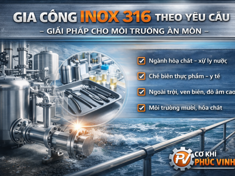 Gia công inox 316 theo yêu cầu – Giải pháp cho môi trường ăn mòn