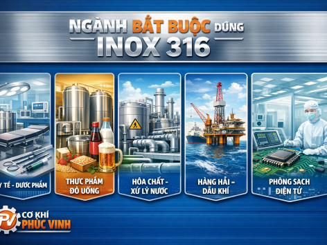 Ngành nào bắt buộc phải sử dụng inox 316 thay vì inox 304?