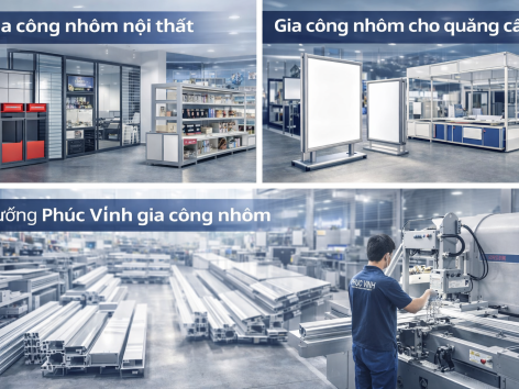 Gia công nhôm cho ngành nội thất & quảng cáo – Giải pháp bền đẹp, linh hoạt