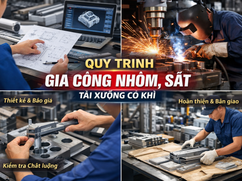 Quy trình gia công nhôm, sắt tại xưởng cơ khí đạt chuẩn kỹ thuật