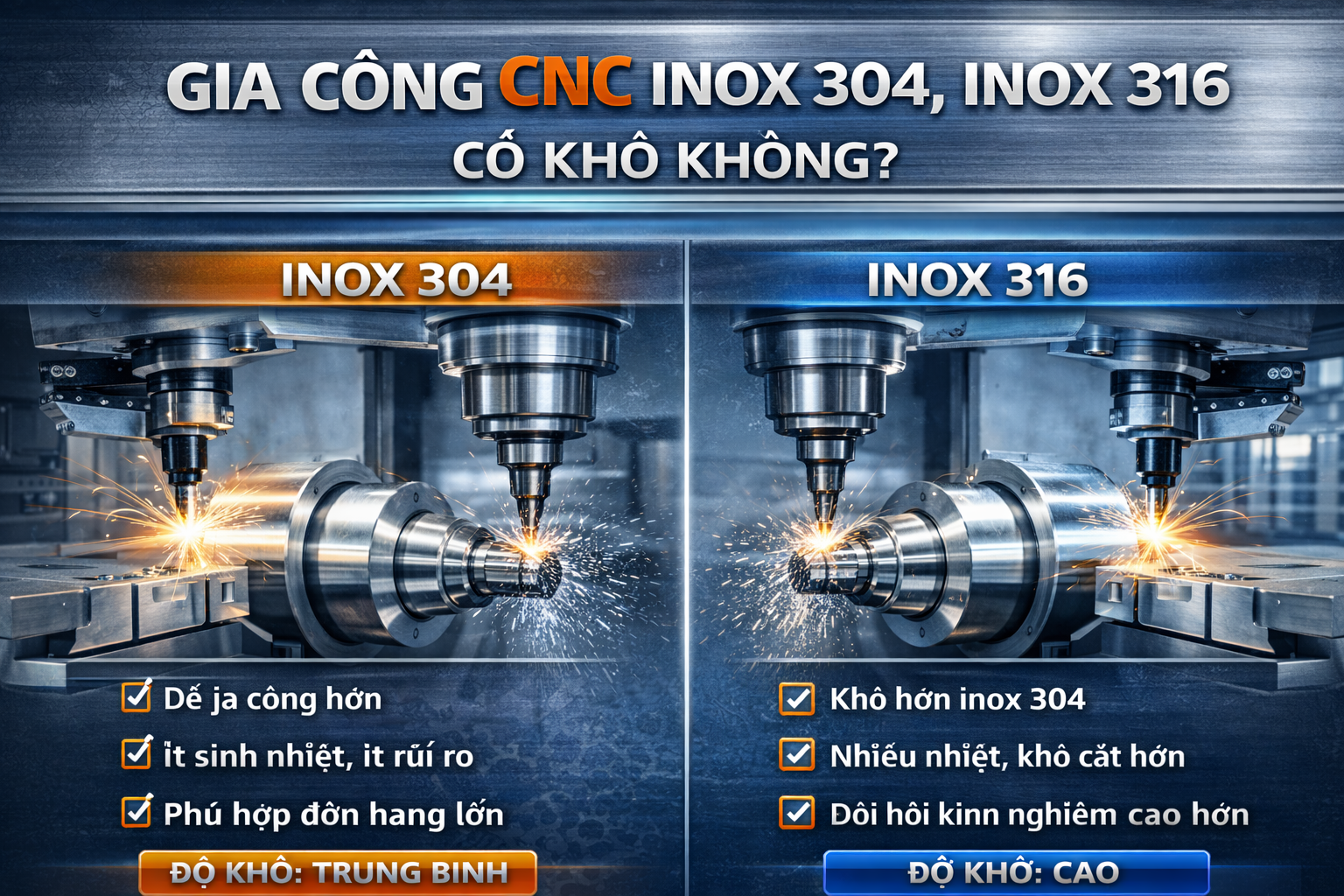 gia công inox 304 và inox 316