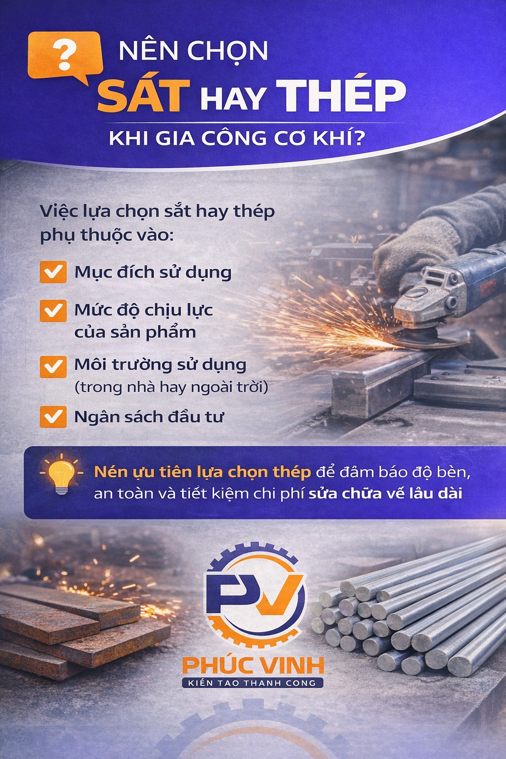 Nên chọn sắt hay thép?