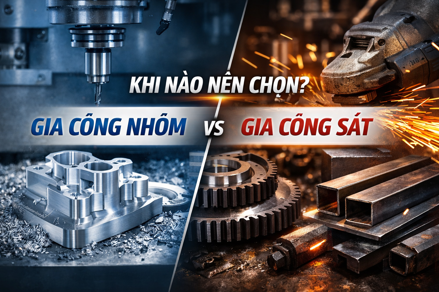 khi nào nên chọn gia công nhôm, khi nào nên chọn gia công sắt?